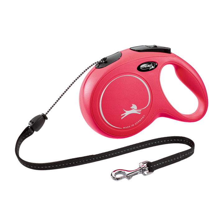 Flexi New ClassicDog Retractable Lead/ Cord/ Medium/ 8m/ Red