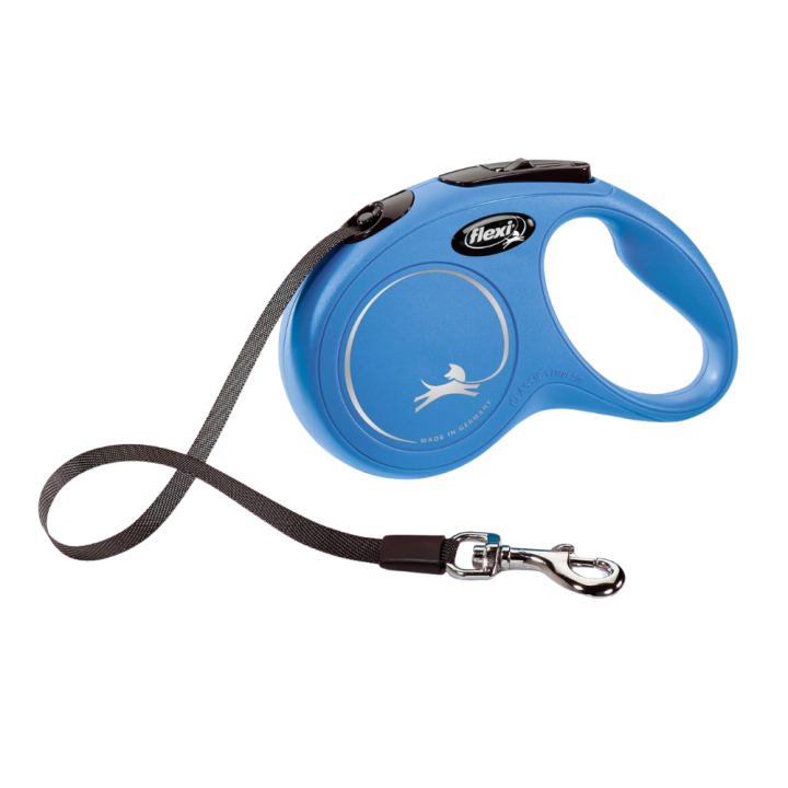 Flexi New ClassicDog Retractable Lead/ Tape/ Small/ 5m/ Blue