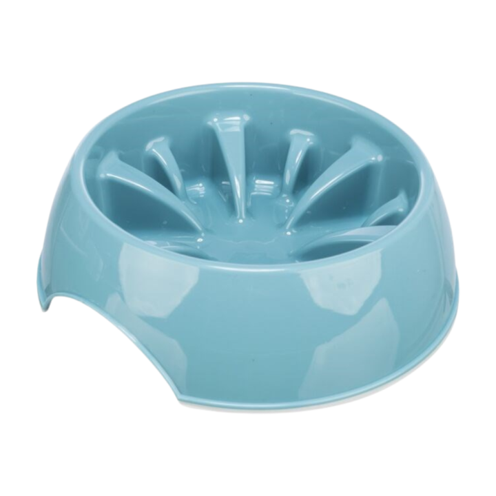 Trixie Slow Feeding Plastic Bowl/ Blue