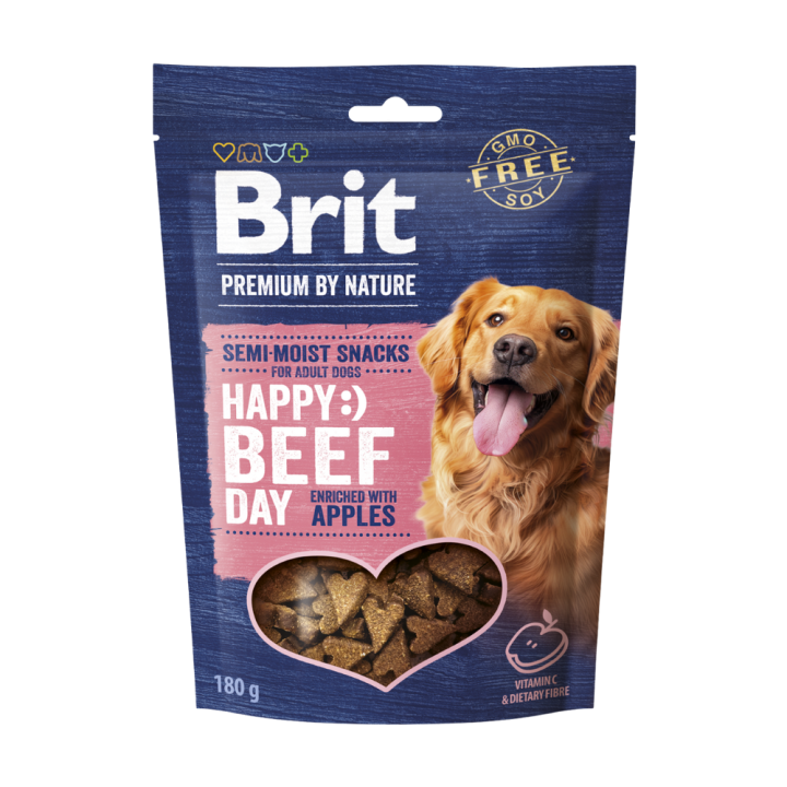 Brit Premium By NatureΒ®Dog Semi-Moist Snacks Happy Beef with Apples