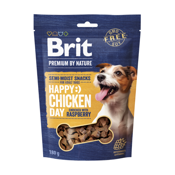 Brit Premium By NatureΒ®Dog Semi-Moist Snacks Happy Chicken with Raspberry