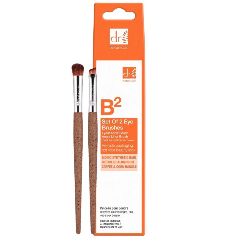 Dr Botanicals Coffee Ground Set of Two Eye Brushes