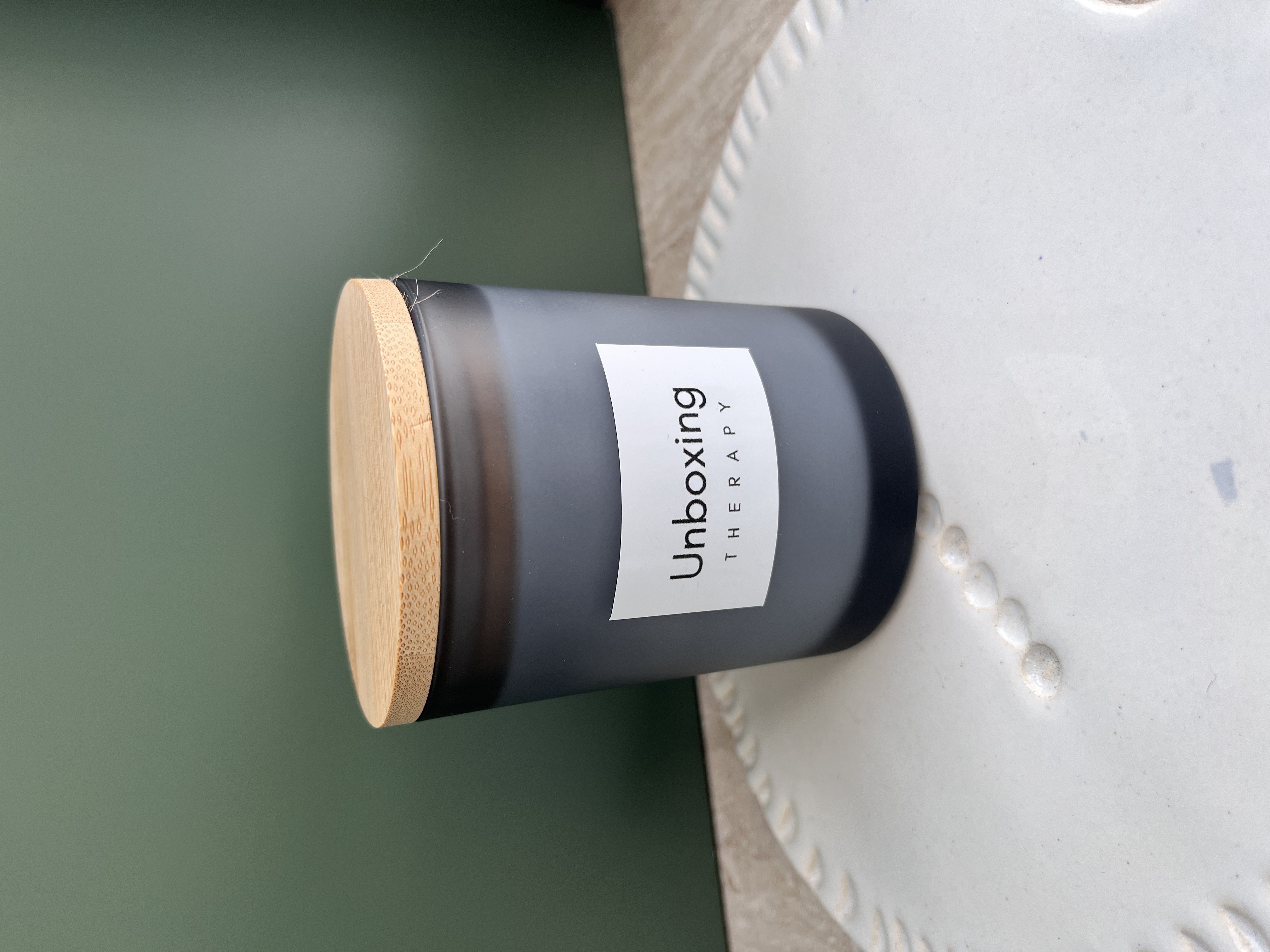 Frost Grey Glass Candle Jar (Soy Wax)- 220gr