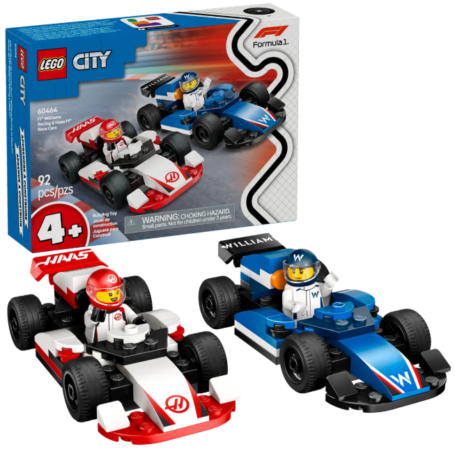 LEGO CITY F1 WILLIAMS RACING CARS 92PCS 6046 7+