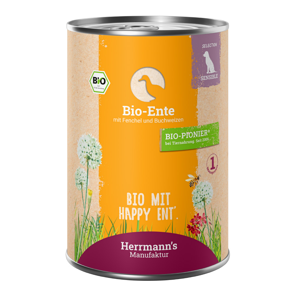 Herrmann Organic Duck With Fennel And Buckwheat 400G