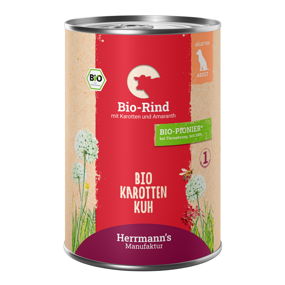 Herrmann Organic Beef With Carrots And Amaranth 400G