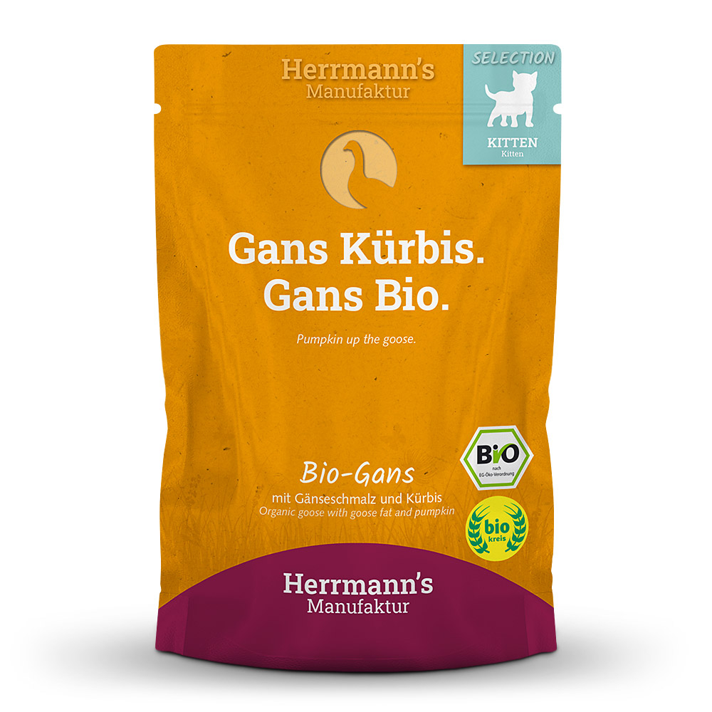 Bio Goose with Pumpkin for Kittens 100gr