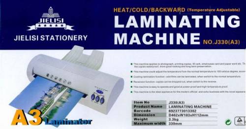 Laminating Machine A3 J330 compact A3 laminator for home or office use