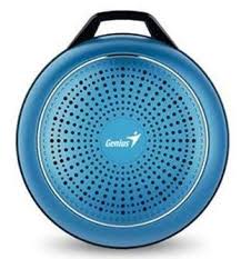 Genius Speakers Sp-906Bt R2 3W Rms, Bluetooth 4.1, Driver Unit 40Mm, Wireless Distance 30M, Microphone, Hook, 500Mah Battery Up To 5H Play, Blue