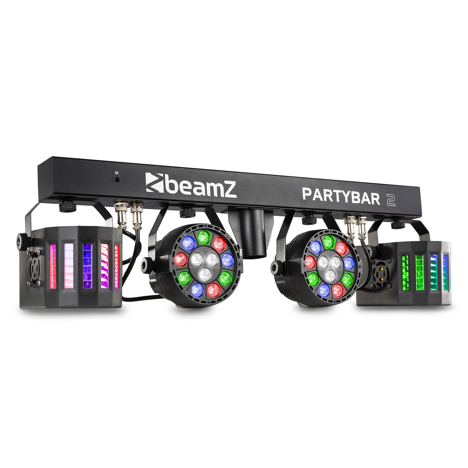 BeamZ Partybar 2 with 2x PAR + 2x Derby Lights – stage lighting, 2x PAR, 2x Derby, multi-effect