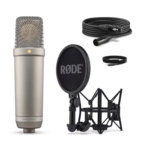 Rode NT1 5th Generation Silver hybrid USB‑XLR condenser mic silver