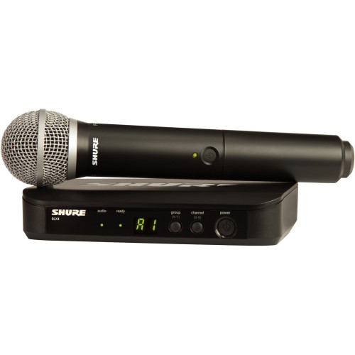 Shure BLX24 SM58 – Wireless vocal mic system, handheld SM58, dynamic, stage use
