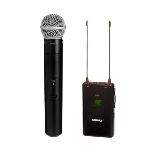 Shure FP25 SM58 – Wired vocal microphone system, handheld dynamic mic SM58, stage and studio use, rugged design, clear vocal reproduction