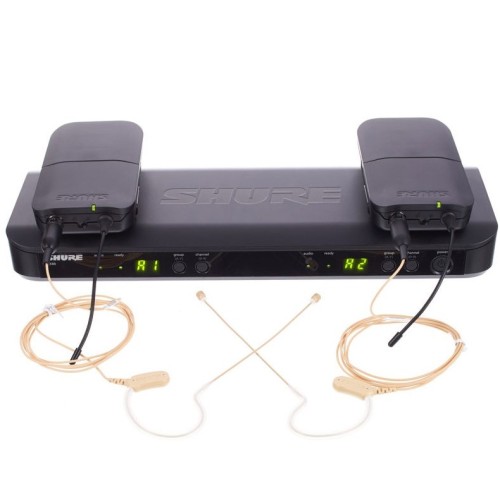 Shure BLX188MX53 – Wireless dual mic system, handheld & bodypack, MX53 lavalier included