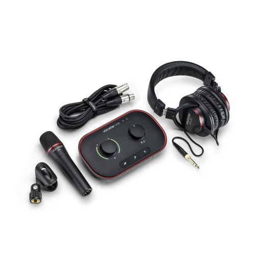 Focusrite Vocaster One Studio – compact podcasting studio bundle