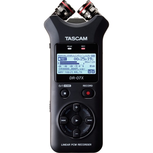 Tascam Dr-07X – handheld digital audio recorder, stereo microphones