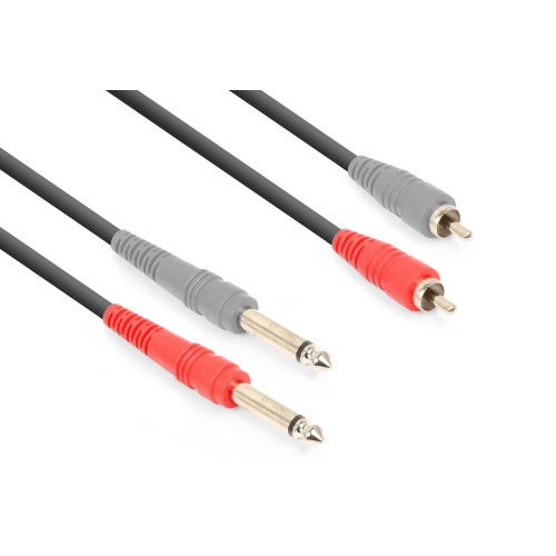 Vonyx Cx324-3 Cable 2 X Ts Jack - 2 X Rca 3M – audio cable, dual TS jack to dual RCA, 3 meters
