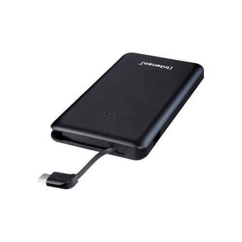 Intenso Slim Powerbank S10000-C Black compact 10000mAh powerbank with USB-C fast charging