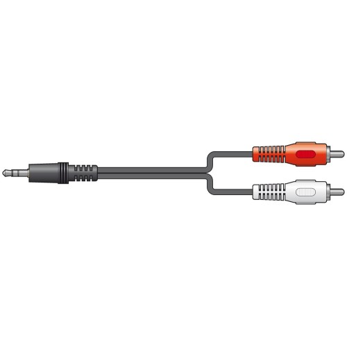 Vonyx Cx405-1 Cable 3.5 Trs To 2 X Rca 1.5M – audio cable, 3.5mm TRS to dual RCA, 1.5m