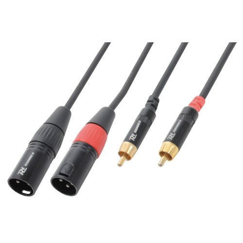 Pd Connex Cx66-3 2 X Xlr M - 2 X Rca M 3M – 3m dual XLR male to dual RCA male