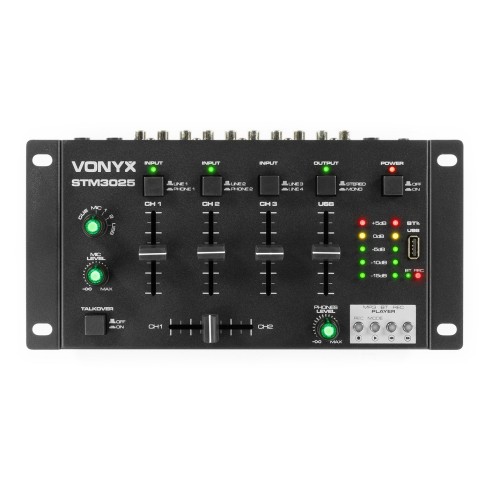 Vonyx Stm3025 DJ Mixer Controller Compact – compact DJ mixer, 3-channel