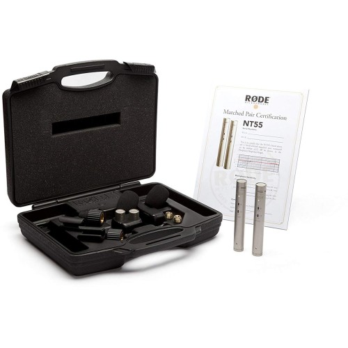 Rode NT55 Matched Pair matched small diaphragm condensers with accessories