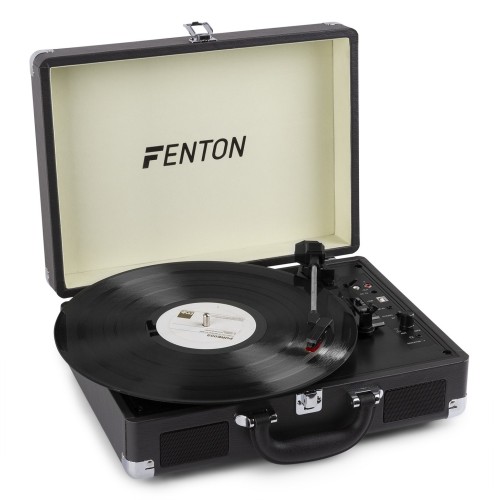Vonyx Fenton Rp115C Record Player Briefcase With Bt (Charcoal Gray) – portable record player, Bluetooth, briefcase style