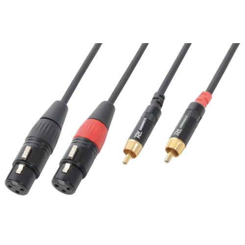 Pd Connex Cx68-3 Cable 2 Xlr Female - 2 Rca Male 3M – 3m dual XLR female to dual RCA male