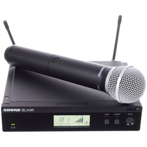 Shure BLX24R PG58 – Wireless vocal microphone system, handheld dynamic PG58, clear vocal, stage performance