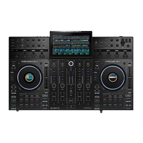 Denon DJ Controller Prime 4+ – professional DJ controller, 4-deck mixing, standalone, touchscreen display