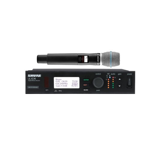 Shure ULXD24 Beta 87A – Wireless vocal microphone system, handheld, Beta 87A condenser capsule