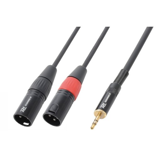 Pd Connex Cx70-6 Cable 2X Xlr Male - 3.5Mm Stereo 6M – 6m dual XLR male to 3.5mm stereo