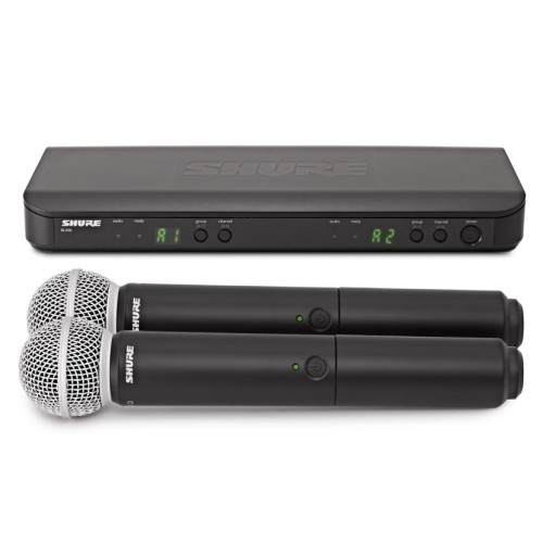 Shure Blx288 Sm58 Vocal Microphones – wireless vocal microphone system, dual receiver, handheld microphones