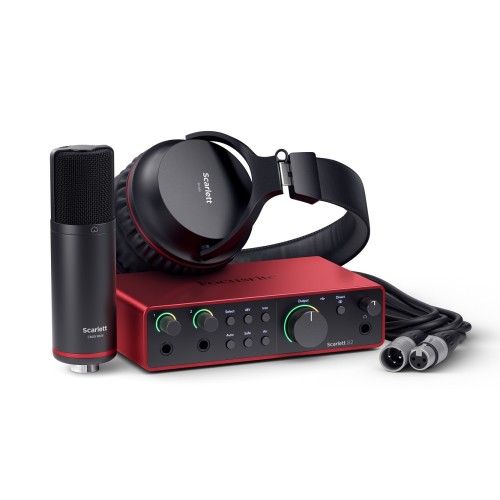 Focusrite Scarlett 2i2 Studio 4th Gen – interface + mic + headphones bundle