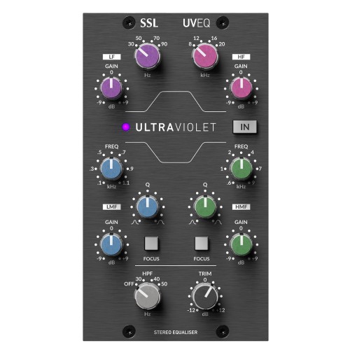 Solid State Logic 500-Series Ultraviolet Stereo EQ Module – stereo equalizer, 500-series format