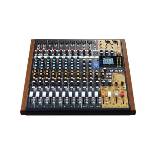 Tascam Model 16 Compact Digital/Analog Mixer Recorder – hybrid mixer recorder, 16-channel, digital and analog mixing