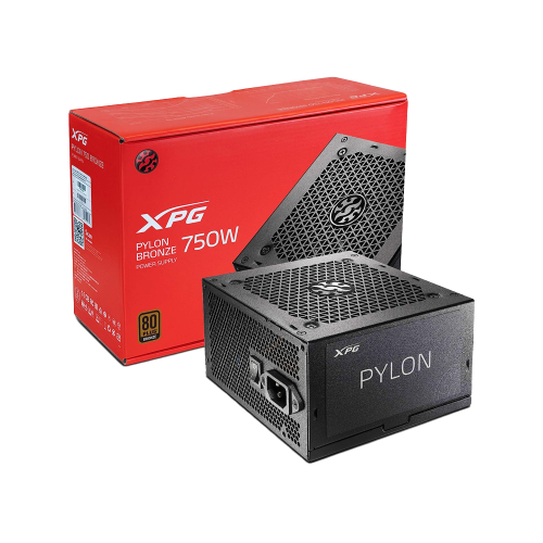 XPG, Pylon 750W 80 Plus Bronze Power Supply, ATX PCs, reliable PSU, energy efficient, 750 Watt