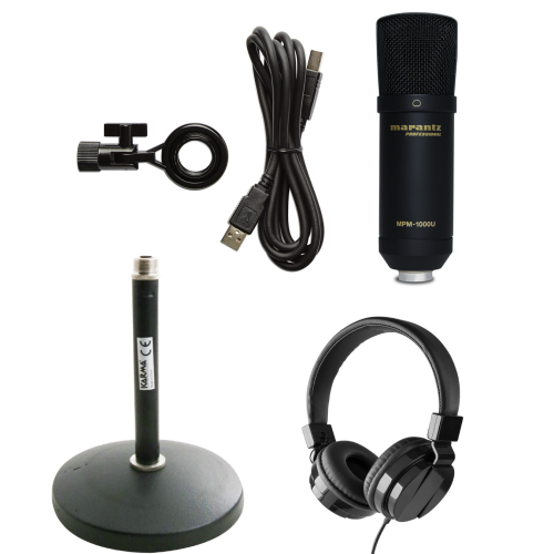 Marantz Pro Starter Podcasting Bundle W Mic Stand