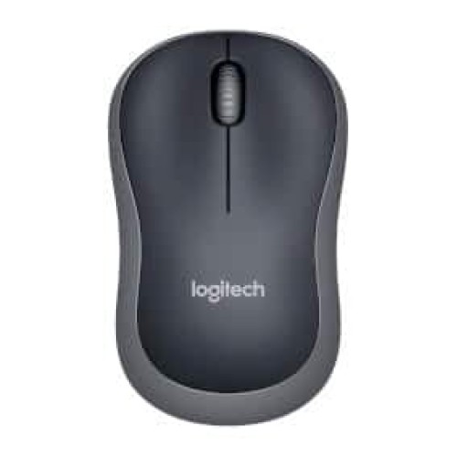 Logitech Mouse Wireless M185 Black/Grey (910-002235) compact wireless mouse with nano receiver and black/grey finish