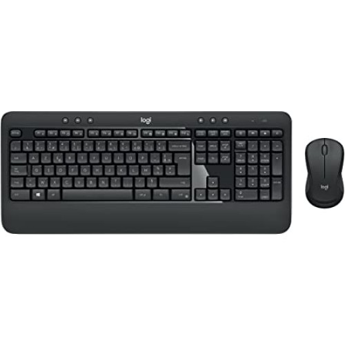 Logitech Advanced Wireless Combo MK540 US (920-008685) wireless keyboard and mouse combo with plug-and-play USB receiver