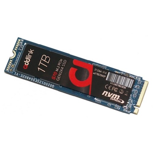 Addlink S70 M.2 NVMe 1TB 3400/3000 – SSD, M.2, NVMe, 1TB, 3400/3000MB/s read/write speed