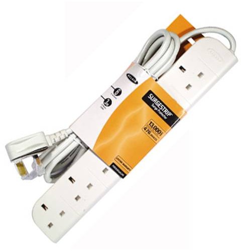 Belkin 6-Socket 1M F9E600Uk1M – power extension, 6 sockets, 1-meter cable, UK plug