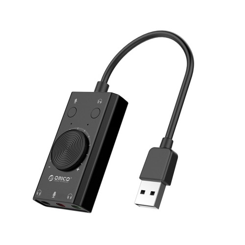 Orico Sound Adapter USB external sound card with 3.5 mm audio/mic ports