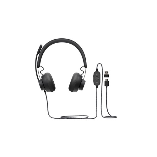 Logitech Zone Wired UC USB headset with noise cancelling mic and inline controls