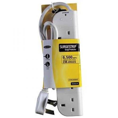 Belkin 4-Socket 1M Power Extension F9E400Uk1M – power extension, 4 sockets, 1-meter cable, UK plug