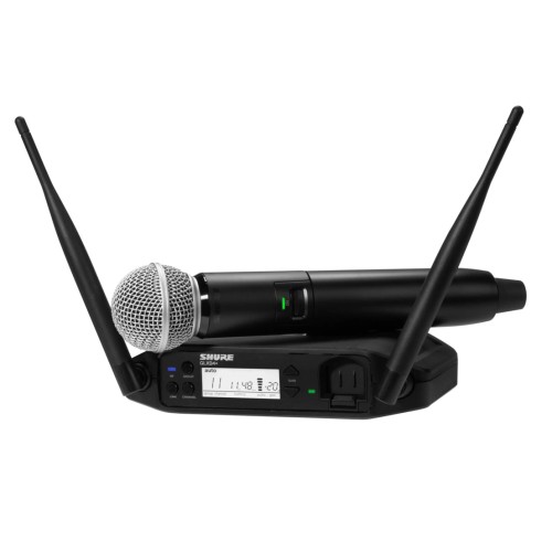 Shure GLXD24+ SM58 – Wireless vocal microphone system, SM58 dynamic mic, live performance, durable, clear sound