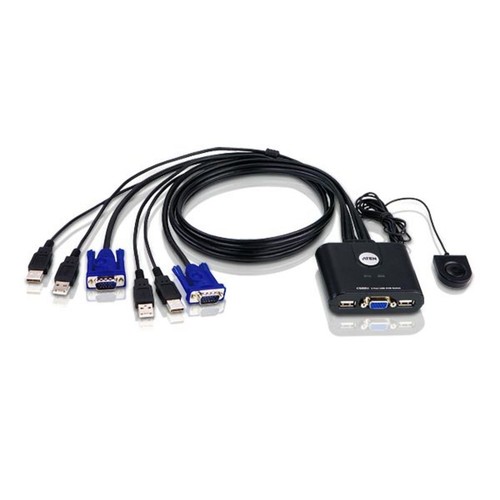 Aten KVM Switch 2-Port Switch CS22U – KVM switch, 2-port, USB and VGA support