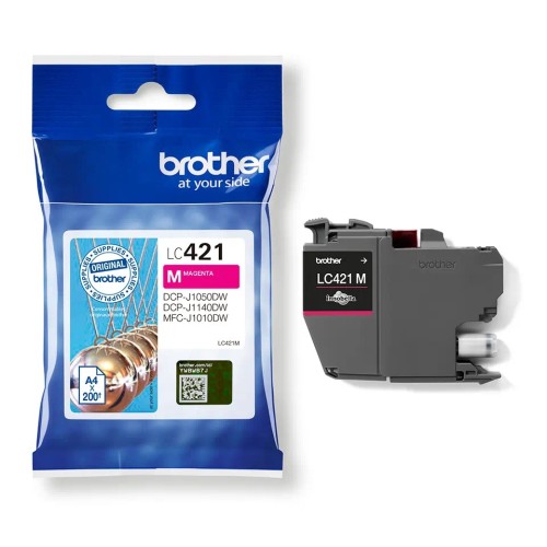 Brother Lc421M Magenta Ink Cartridge 200 Pages Mfc-J1010Dw