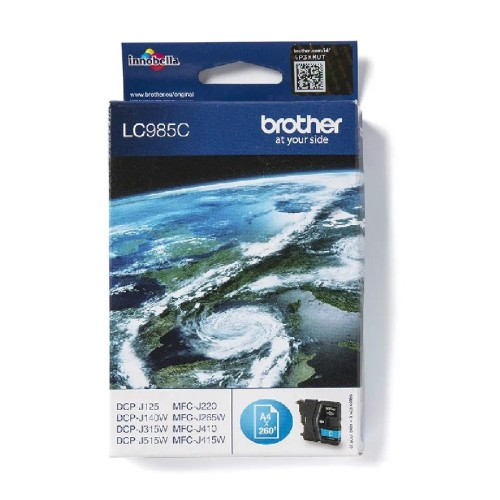 Brother Lc985C Cyan Ink 260P Dcpj125/140/315/515-Mfcj220/265/410/415