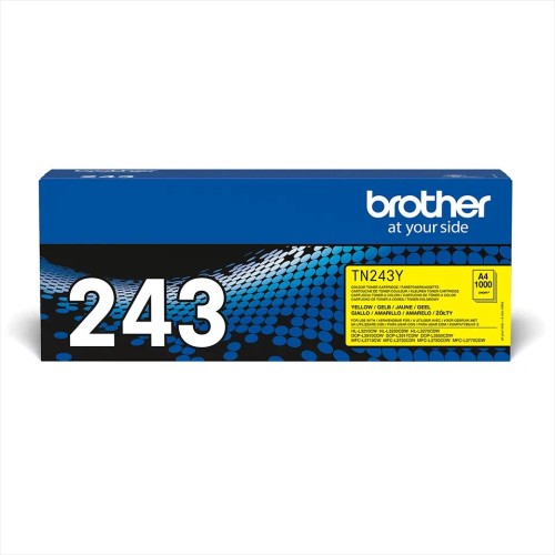 Brother Tn243Y Yellow Toner 1000P Hll3210/L3230/L3270/Dcpl3510/L3550/Mfcl3730/L3750/L3770